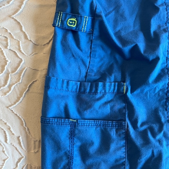 DISCONTINUED WonderWink FLEX Constance Style Royal Blue Warm-up Scrub Jacket - Picture 3 of 5